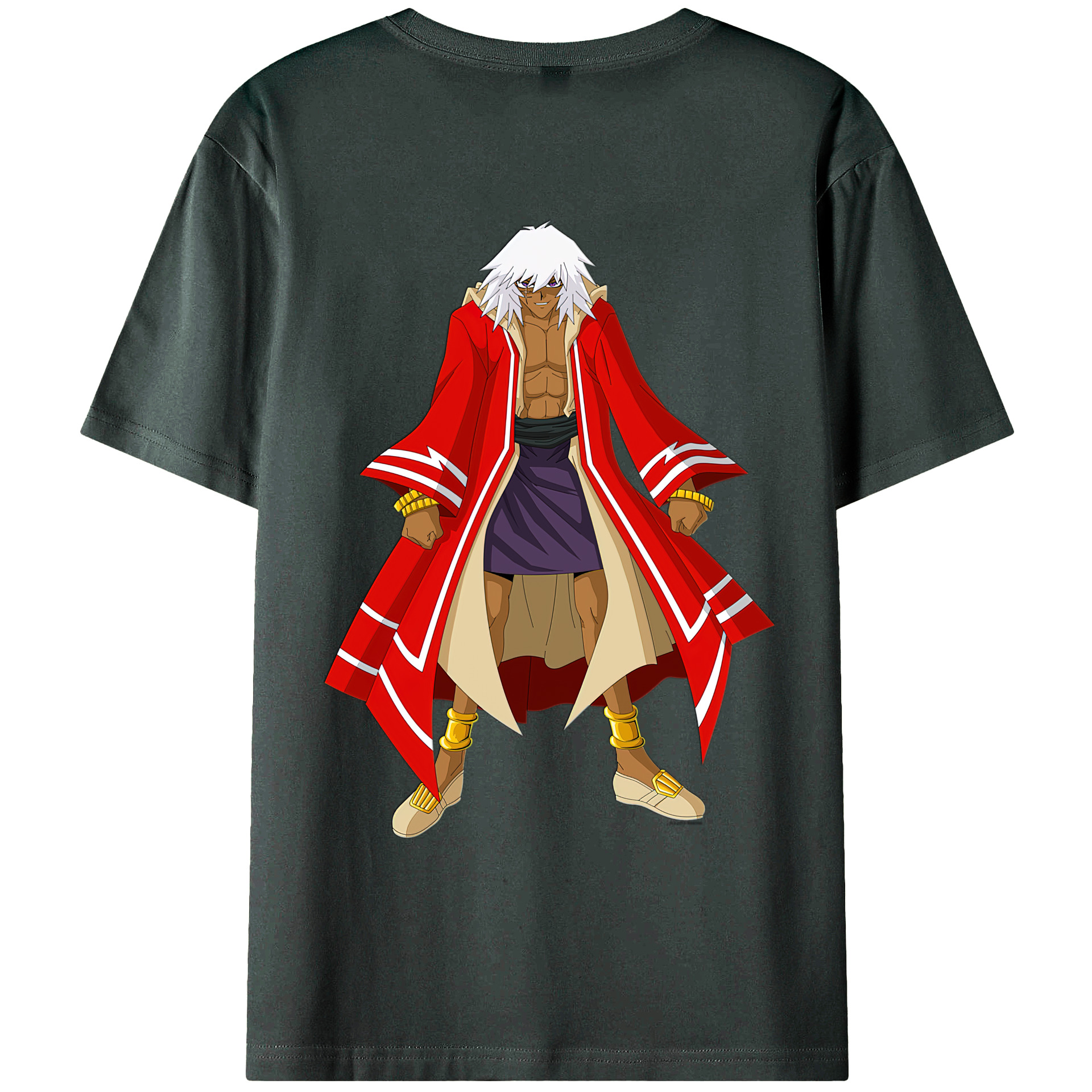 （画像用） 遊☆戯☆王 Yu-Gi-Oh! 綿100％ メンズ半袖Tシャツ（バックプリント） 通気性
